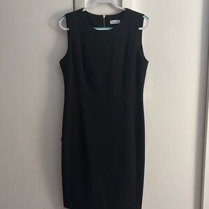 Calvin Klein Black Sleeveless Sheath Dress
